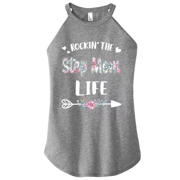 Rockin' The Step Mom Life Proud Grandma Mothers Day Funny Gift Women’s Perfect Tri Rocker Tank