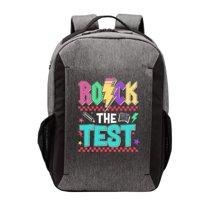 Rock The Test Testing Day Teacher Student Vector Backpack