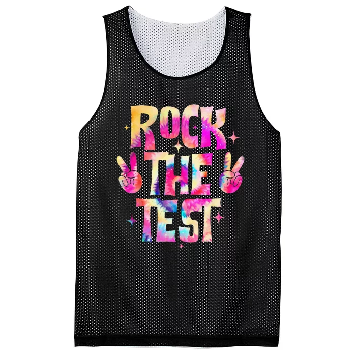 Rock The Test Testing Day Teacher Student Mesh Reversible Basketball Jersey Tank