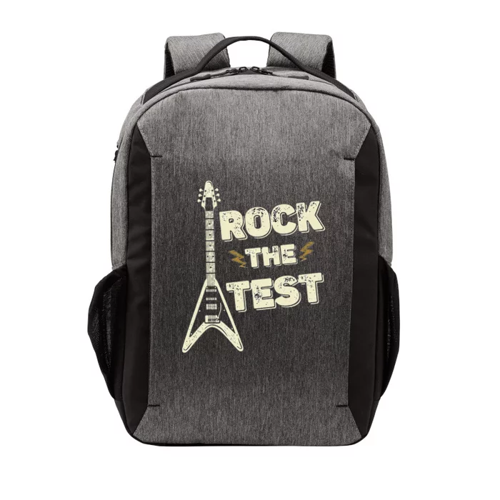 Rock The Test Guitar Testing Day Teacher Test Day Teacher Vector Backpack