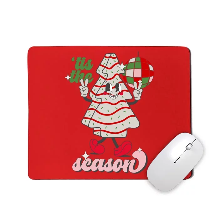 Retro Tis The Season Christmas Tree Cake Funny Xmas Costume_Pullover Mousepad