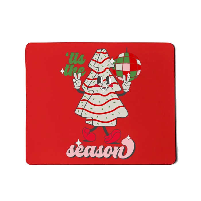 Retro Tis The Season Christmas Tree Cake Funny Xmas Costume_Pullover Mousepad