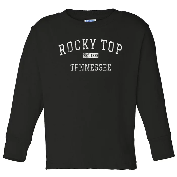 Rocky Top Tennessee TN Vintage Toddler Long Sleeve Shirt