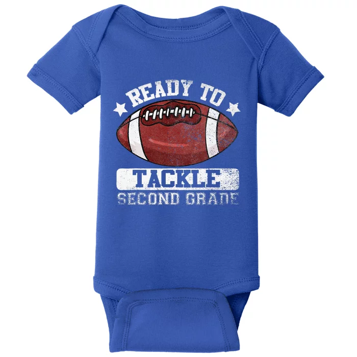 Ready To Tackle 2nd Second Grade Football Back To School Baby Bodysuit