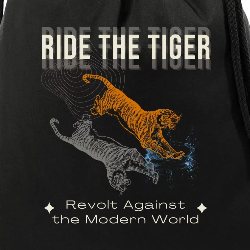 Ride The Tiger Julius Evola Revolt Against The Modern World Drawstring Bag