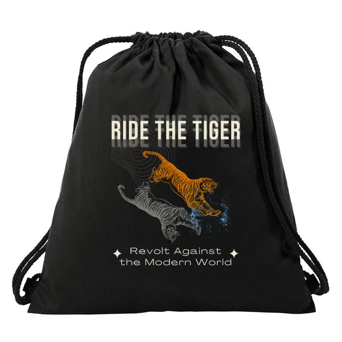 Ride The Tiger Julius Evola Revolt Against The Modern World Drawstring Bag