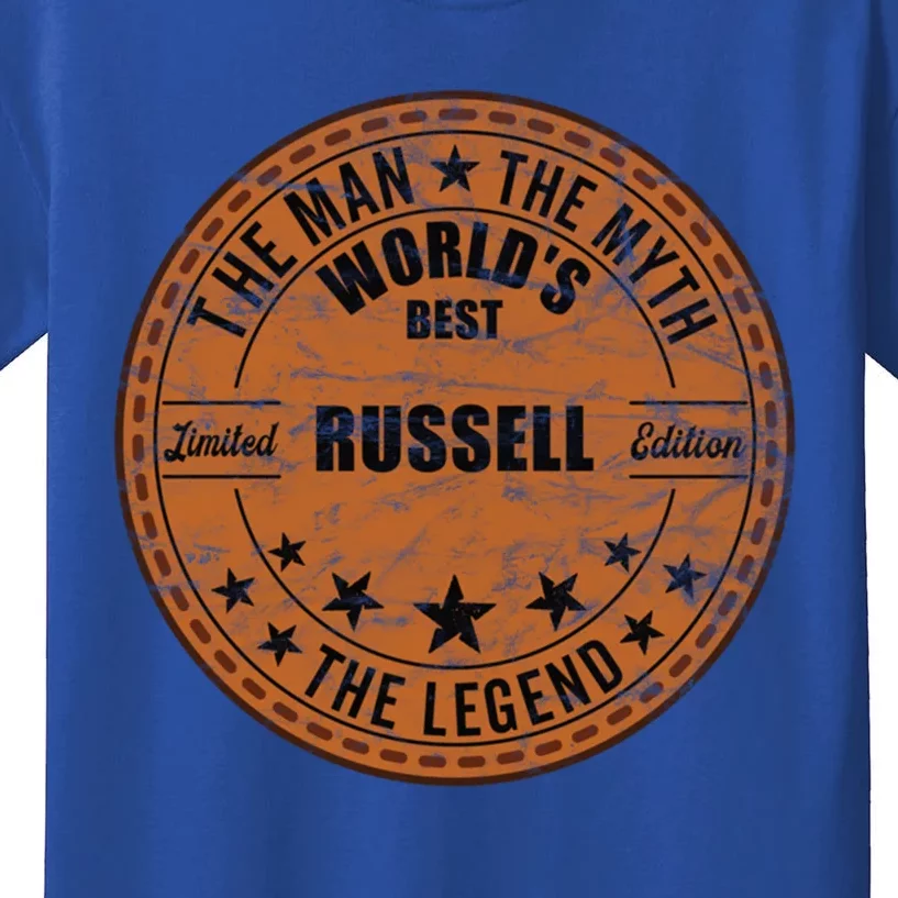 Russell The The Myth The Legend First Name Russell Gift Kids T-Shirt