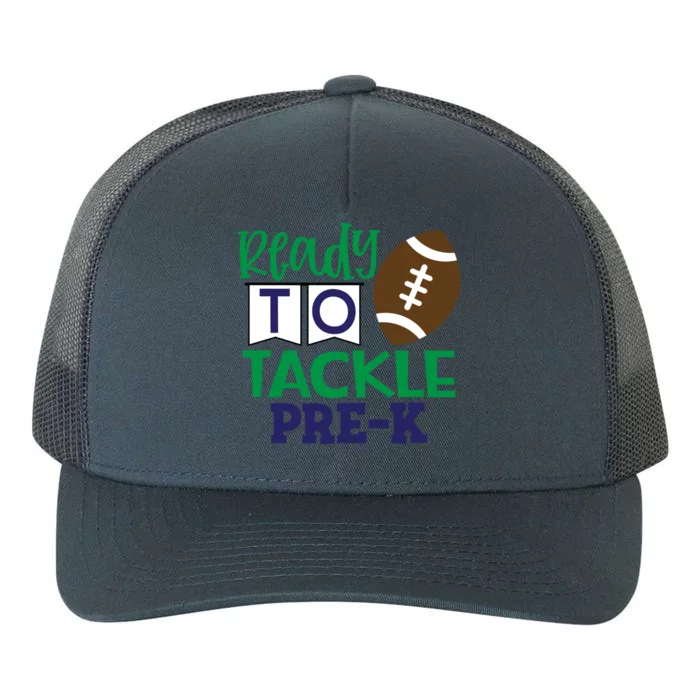 Ready To Tackle Football Theme PreKindergarten Gift Yupoong Adult 5-Panel Trucker Hat