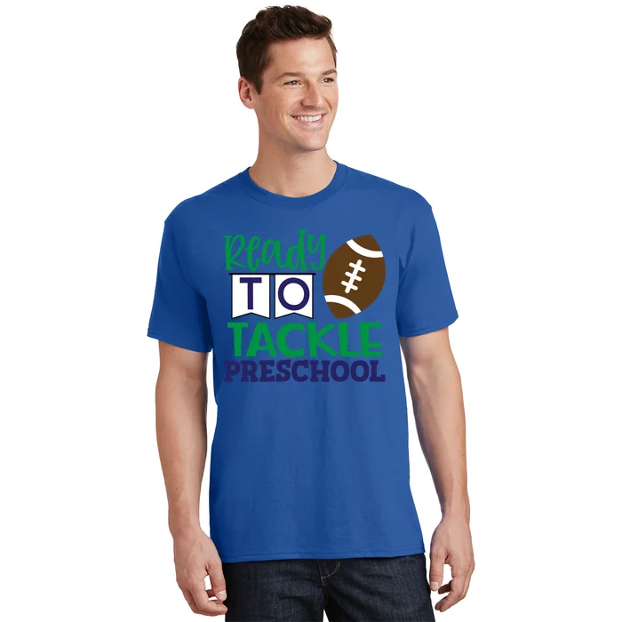 Ready To Tackle Football Theme Preschool Gift T-Shirt