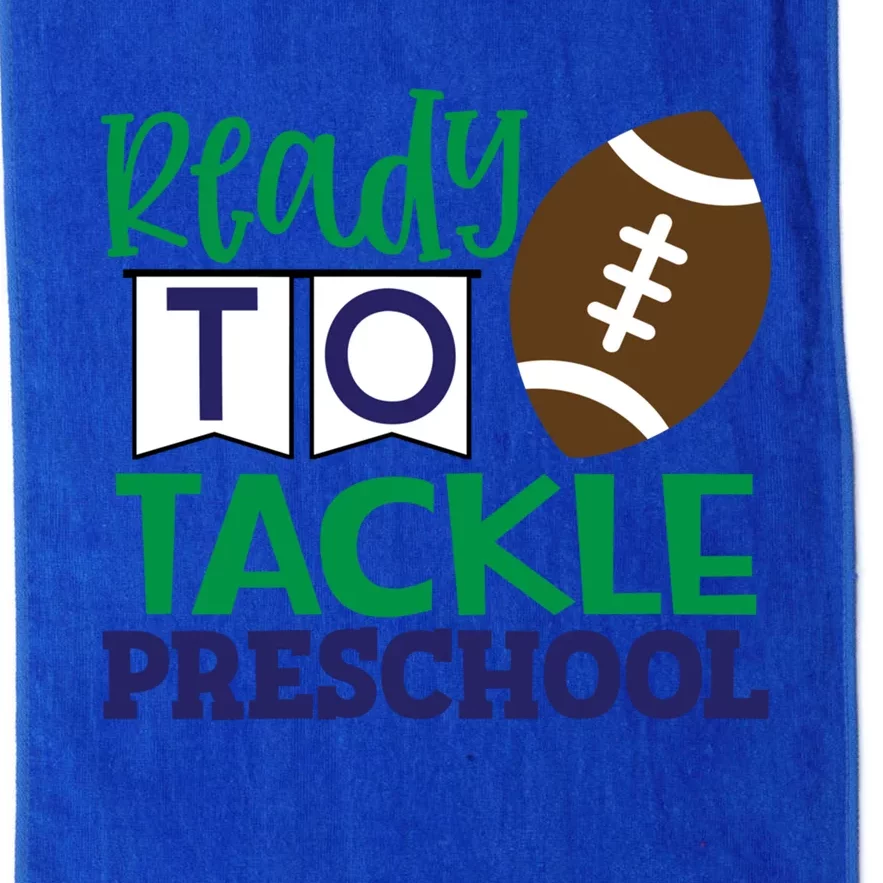 Ready To Tackle Football Theme Preschool Gift Platinum Collection Golf Towel