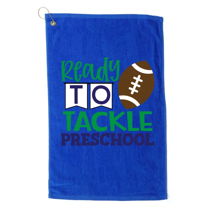 Ready To Tackle Football Theme Preschool Gift Platinum Collection Golf Towel