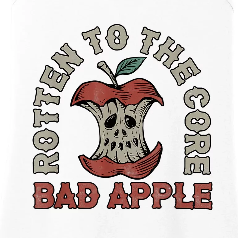 Rotten To The Core Bad Apple Funny Ladies Essential Tank