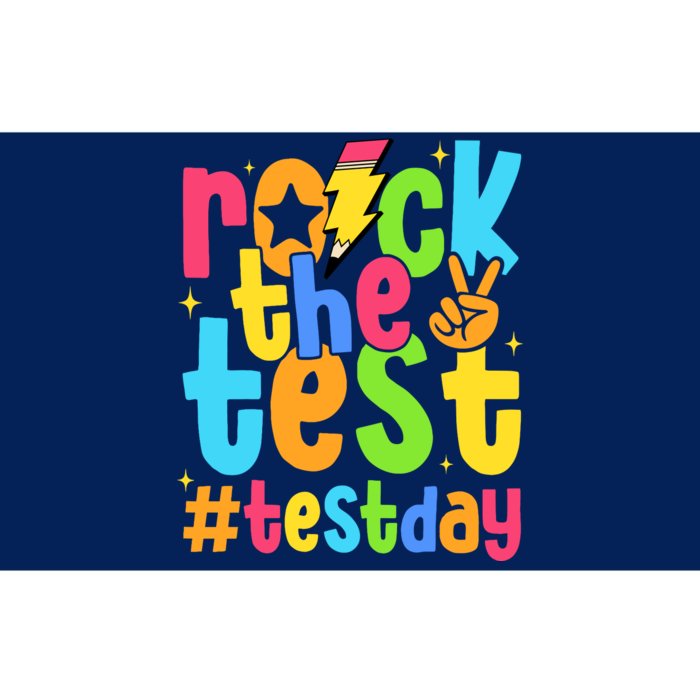 Rock The Test Testing Day Motivational Teacher Student Bumper Sticker