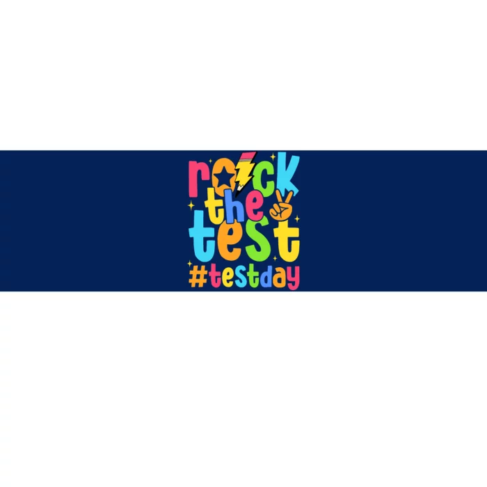 Rock The Test Testing Day Motivational Teacher Student Bumper Sticker