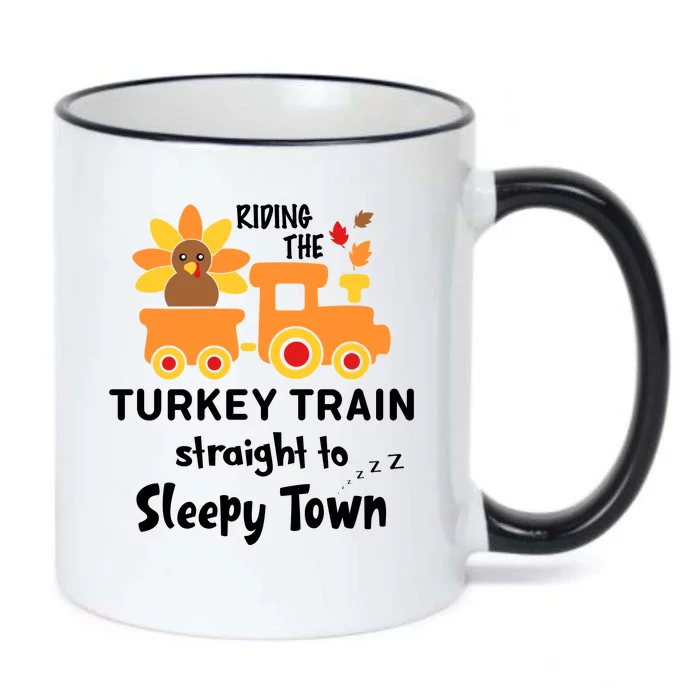 Riden The Turkey Train Sleepy Town Black Color Changing Mug