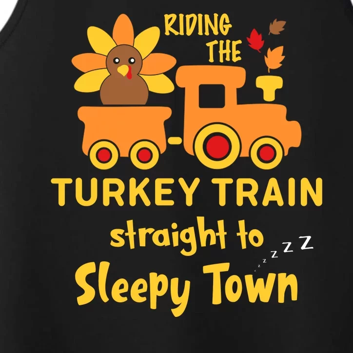 Riden The Turkey Train Sleepy Town Performance Tank