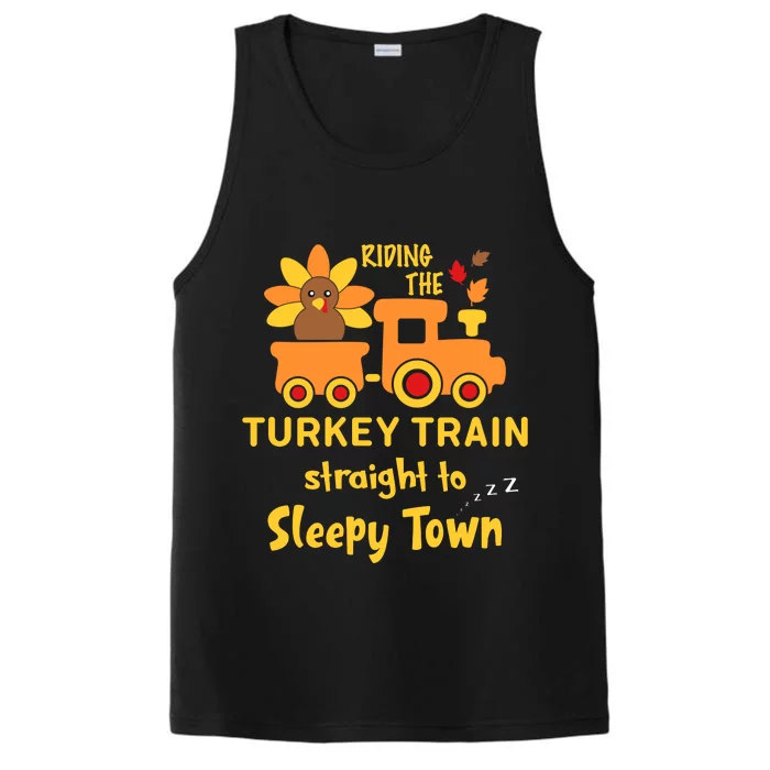 Riden The Turkey Train Sleepy Town Performance Tank