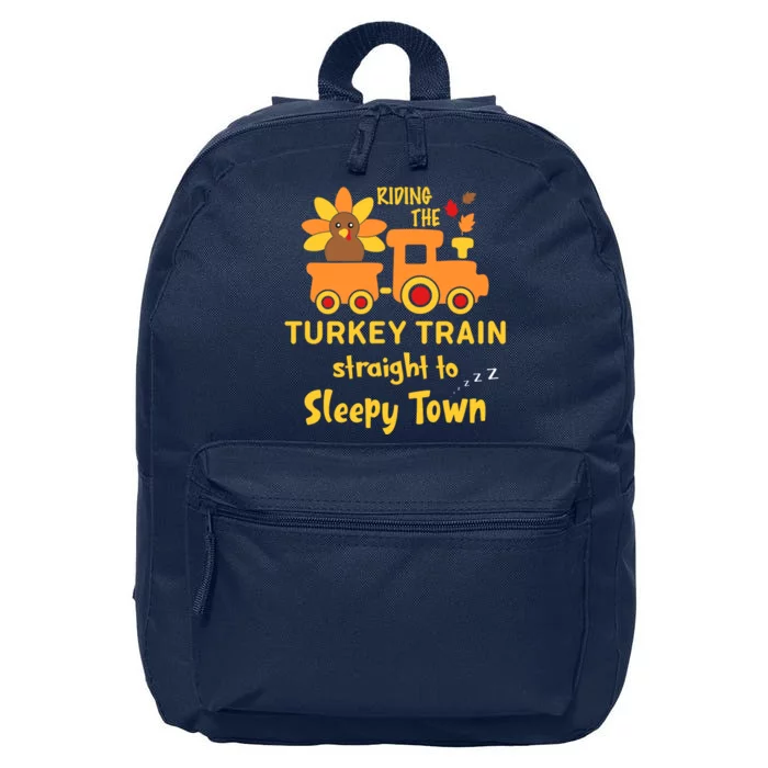 Riden The Turkey Train Sleepy Town 16 in Basic Backpack