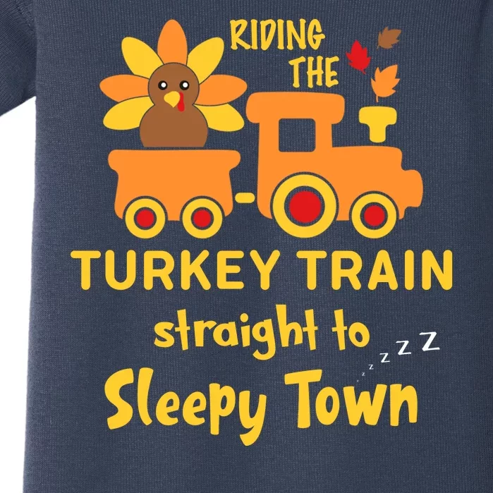 Riden The Turkey Train Sleepy Town Baby Bodysuit