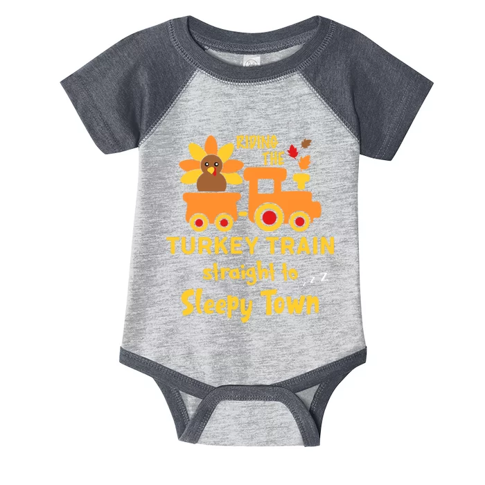 Riden The Turkey Train Sleepy Town Infant Baby Jersey Bodysuit