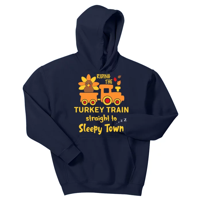 Riden The Turkey Train Sleepy Town Kids Hoodie