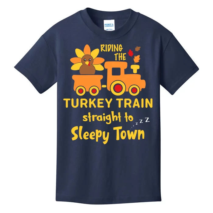 Riden The Turkey Train Sleepy Town Kids T-Shirt