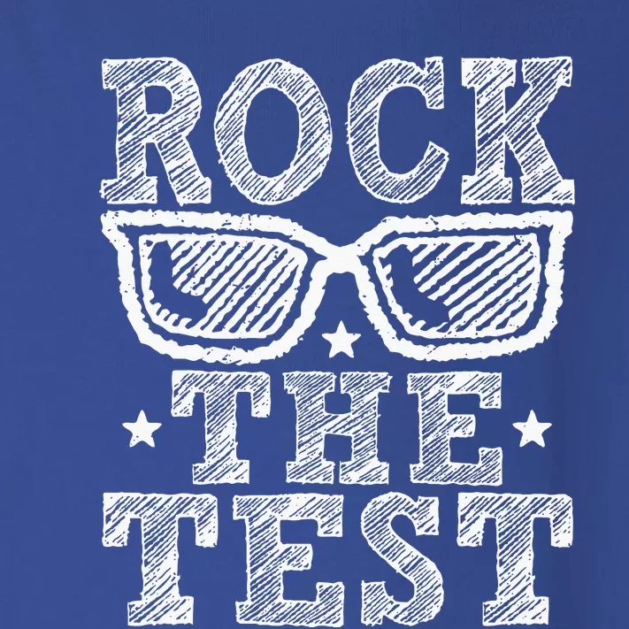 Rock The Test Testing Day Retro Motivational Toddler Long Sleeve Shirt