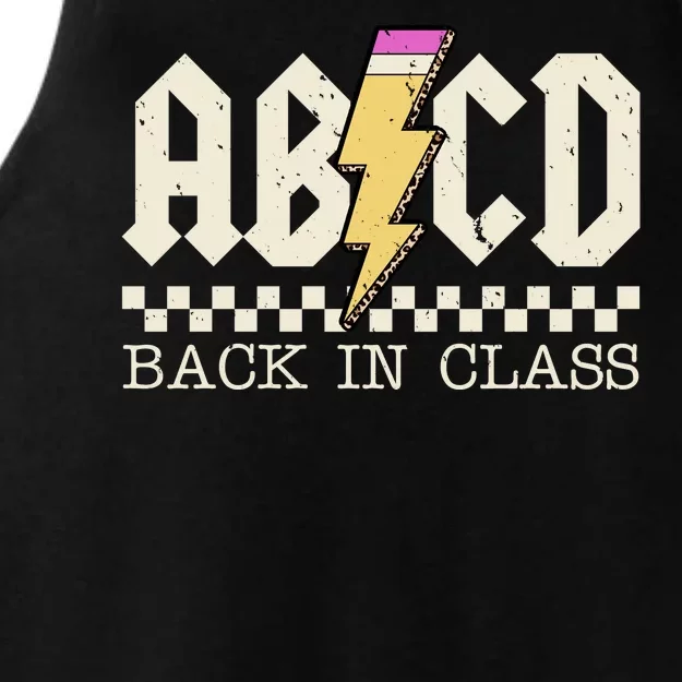 Retro Teacher Tour Abcd Back To School Classic Rock Ladies Tri-Blend Wicking Tank