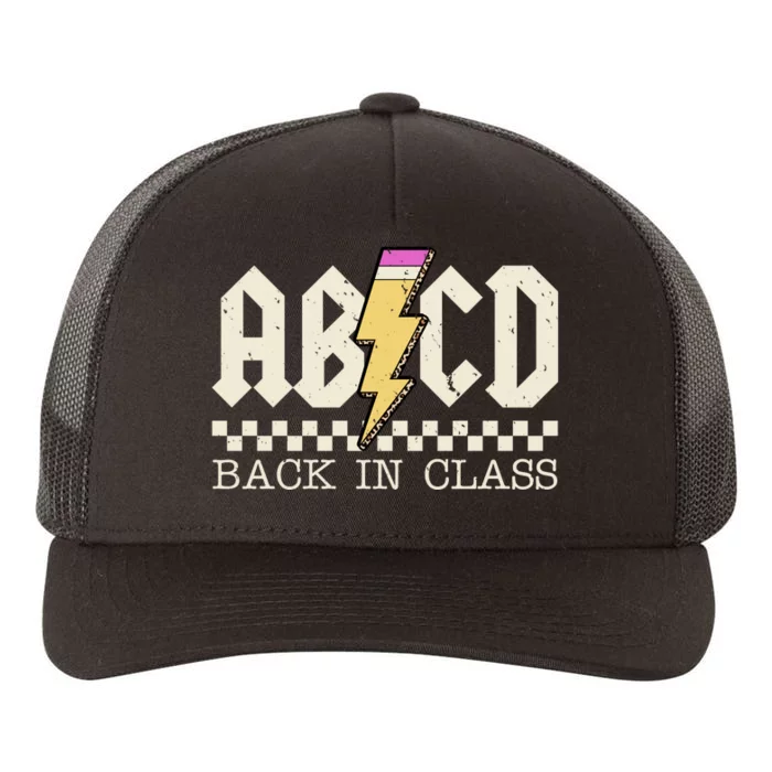 Retro Teacher Tour Abcd Back To School Classic Rock Yupoong Adult 5-Panel Trucker Hat