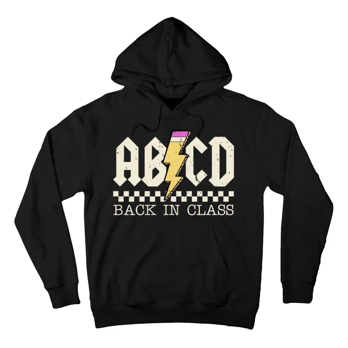 Retro Teacher Tour Abcd Back To School Classic Rock Hoodie