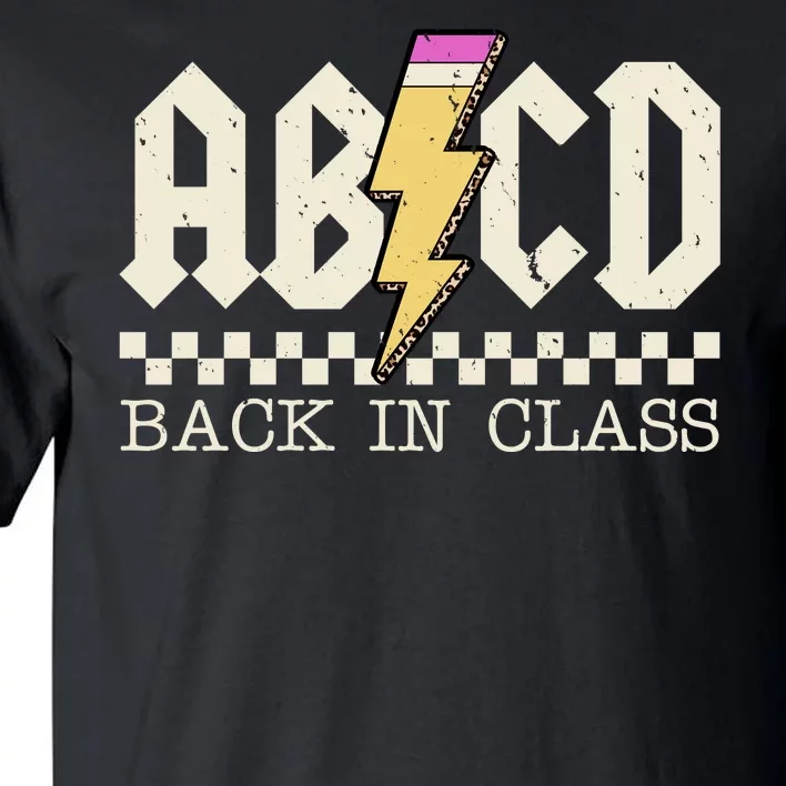 Retro Teacher Tour Abcd Back To School Classic Rock Tall T-Shirt