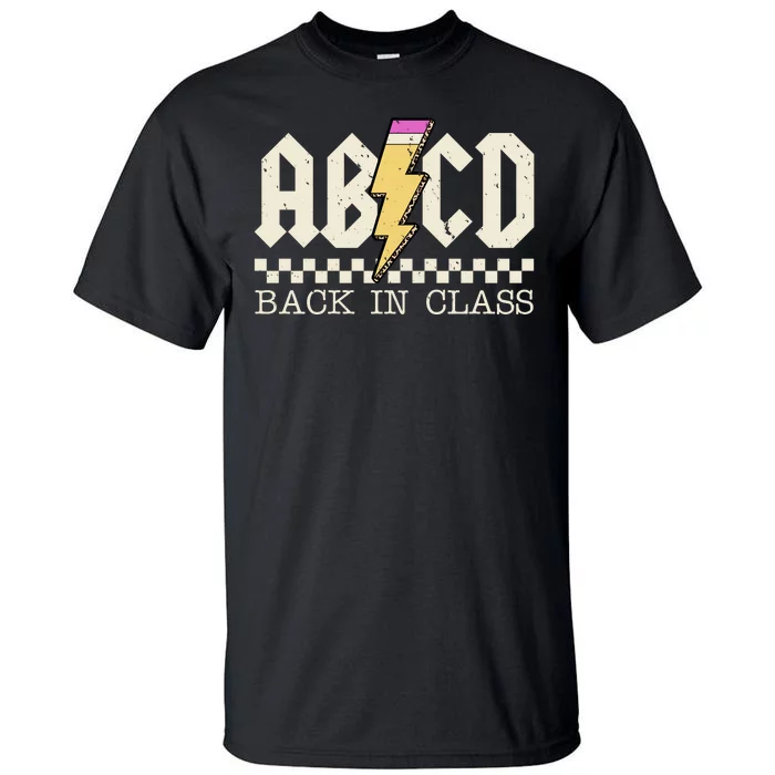 Retro Teacher Tour Abcd Back To School Classic Rock Tall T-Shirt