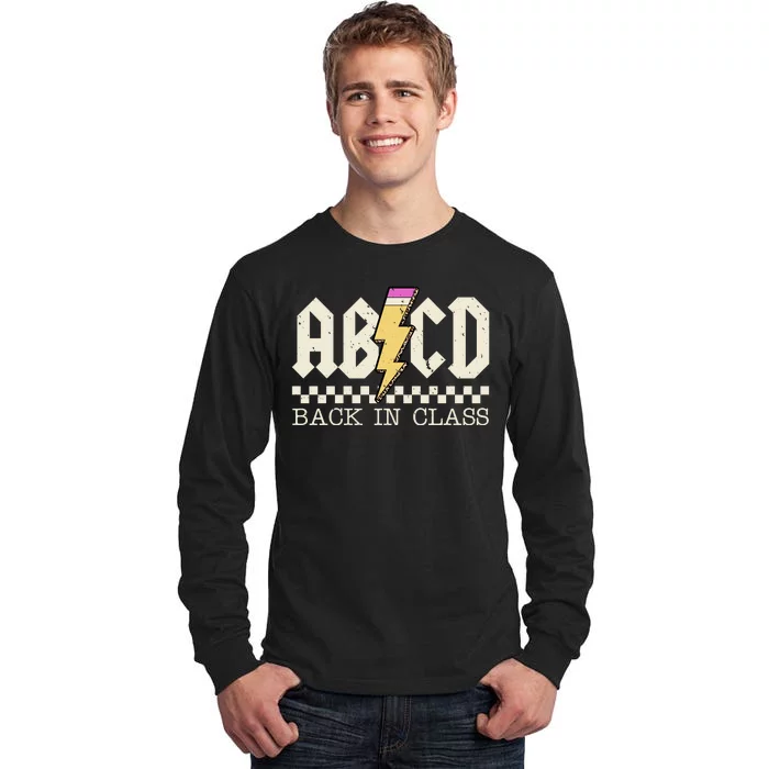 Retro Teacher Tour Abcd Back To School Classic Rock Tall Long Sleeve T-Shirt