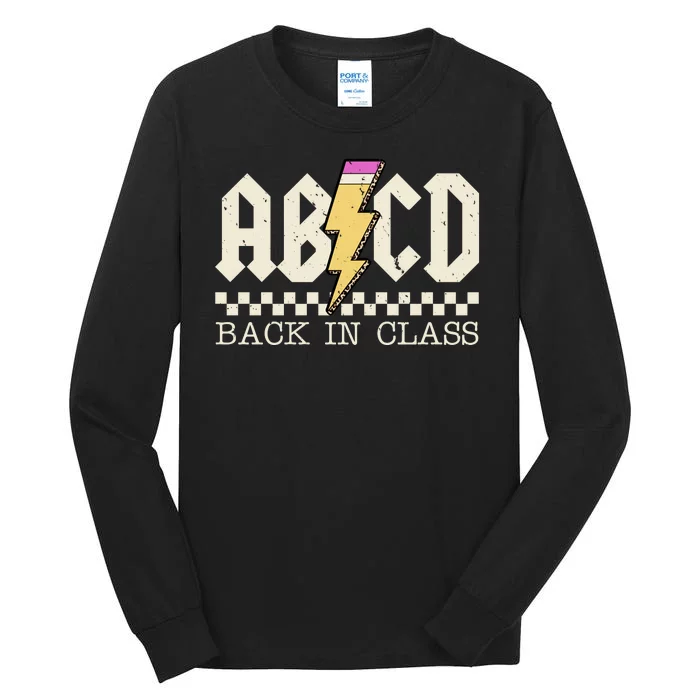 Retro Teacher Tour Abcd Back To School Classic Rock Tall Long Sleeve T-Shirt