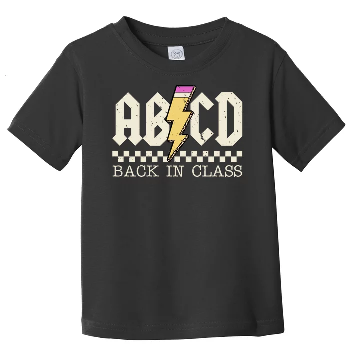 Retro Teacher Tour Abcd Back To School Classic Rock Toddler T-Shirt