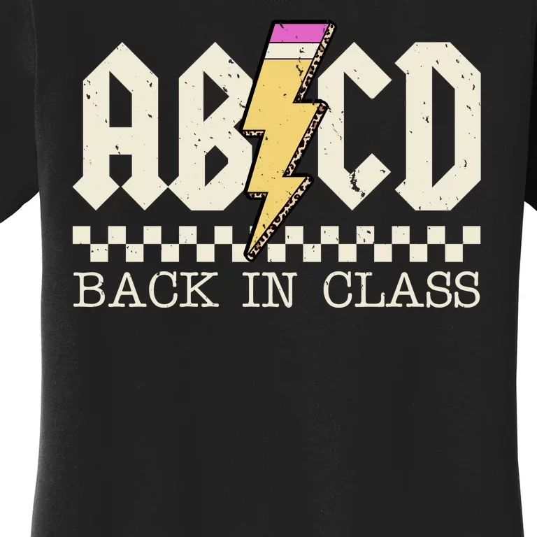 Retro Teacher Tour Abcd Back To School Classic Rock Women's T-Shirt