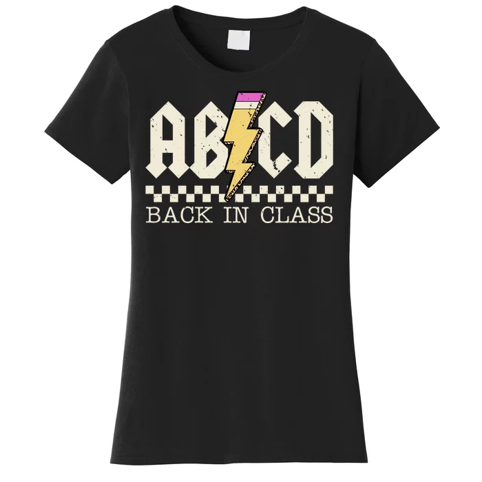 Retro Teacher Tour Abcd Back To School Classic Rock Women's T-Shirt