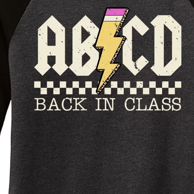 Retro Teacher Tour Abcd Back To School Classic Rock Women's Tri-Blend 3/4-Sleeve Raglan Shirt