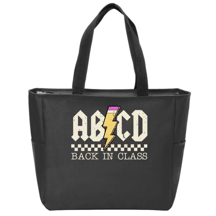 Retro Teacher Tour Abcd Back To School Classic Rock Zip Tote Bag