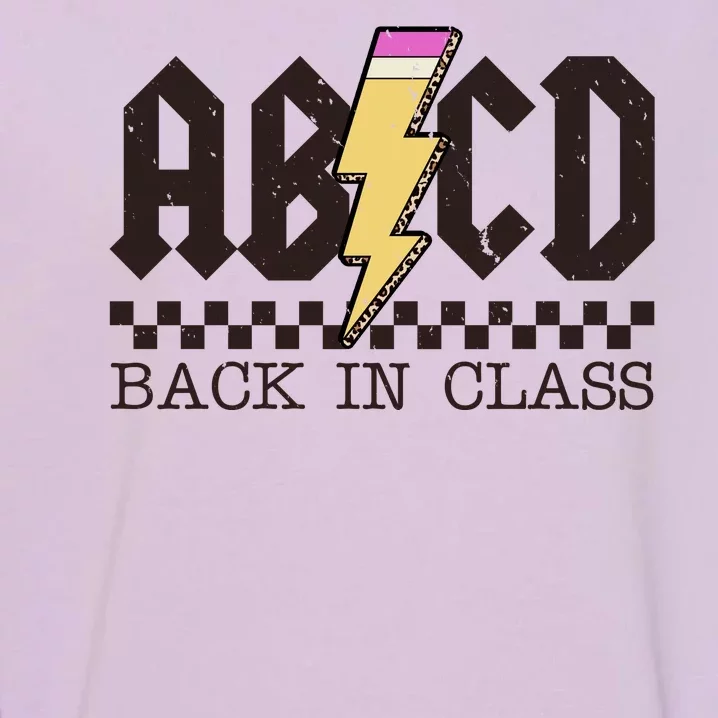 Retro Teacher Tour Abcd Back To School Classic Rock Garment-Dyed Sweatshirt