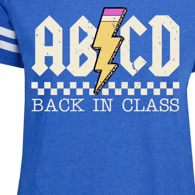 Retro Teacher Tour Abcd Back To School Classic Rock Enza Ladies Jersey Football T-Shirt