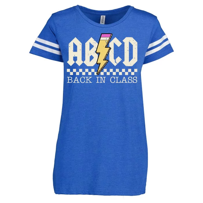 Retro Teacher Tour Abcd Back To School Classic Rock Enza Ladies Jersey Football T-Shirt