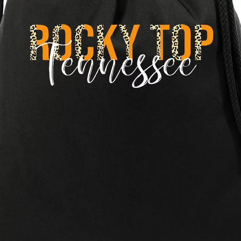 Rocky Top Tennessee Leopard Drawstring Bag