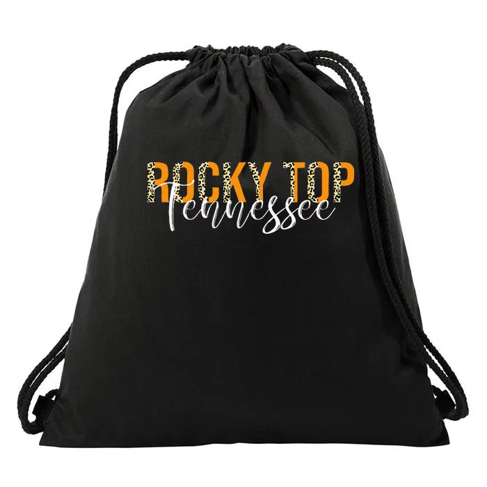 Rocky Top Tennessee Leopard Drawstring Bag