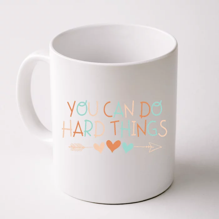 Rock The Test Day Teacher You Can Do Hard Things Front & Back Coffee Mug