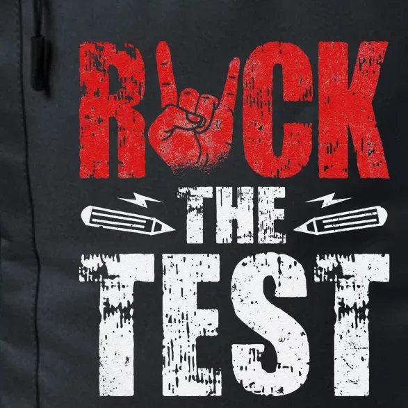 Rock The Test Distressed Students And Teachers Novelty Daily Commute Backpack