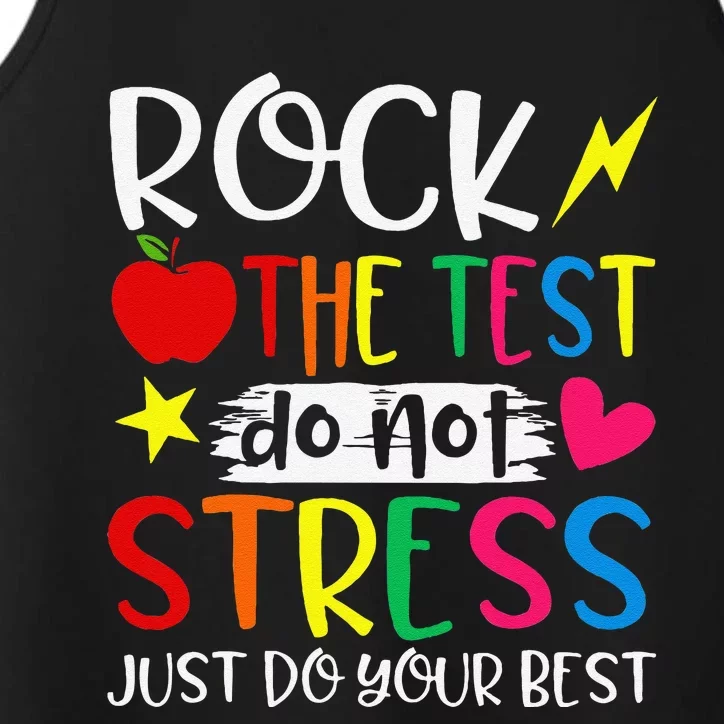 Rock The Test Do Not Stress Test Day Testing Motivational Performance Tank