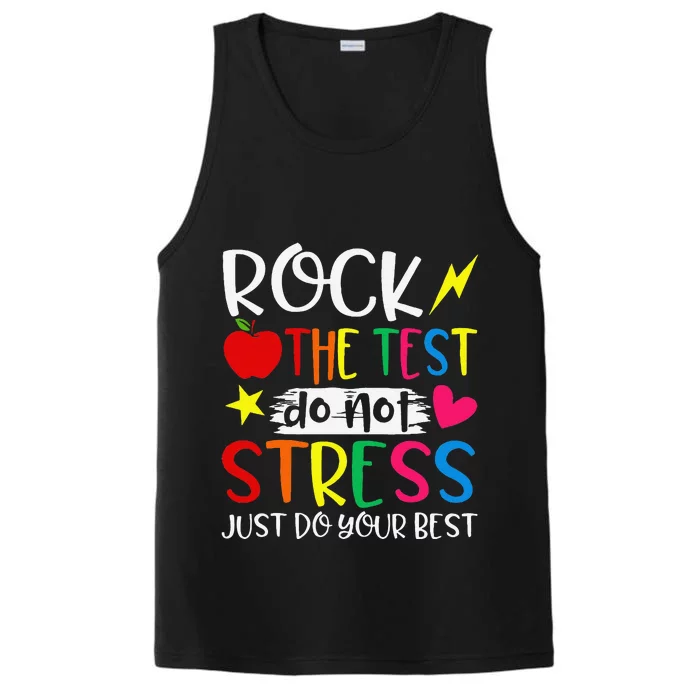 Rock The Test Do Not Stress Test Day Testing Motivational Performance Tank