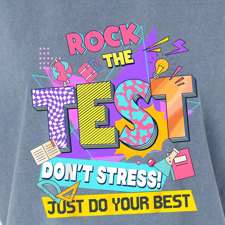 Rock The Test Testing Day Dont Stress Just Do Your Best Garment-Dyed Women's Muscle Tee