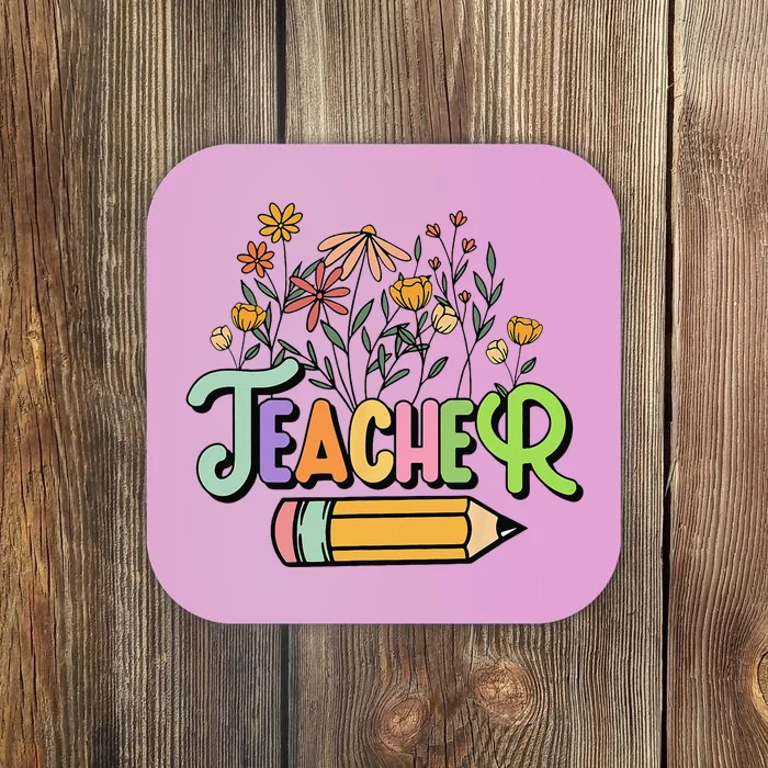 Retro Teacher Teacher for  Best Teacher Gifts Coaster